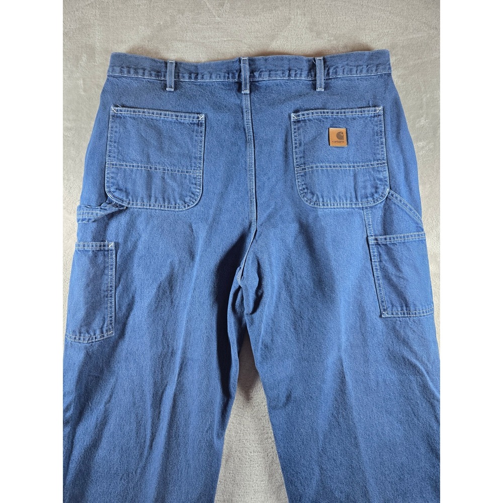 Carhartt Carpenter Jeans Men 40x34 Blue Denim B13 DST Original Dungaree Fit